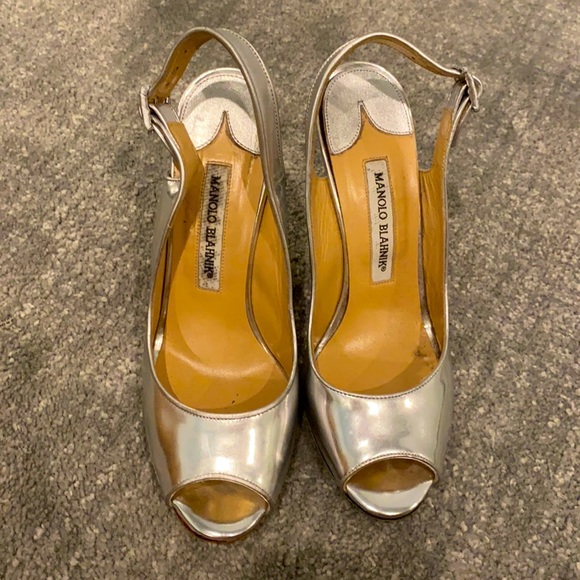 Manolo Blahnik Shoes - Manolo blahnik silver shoes